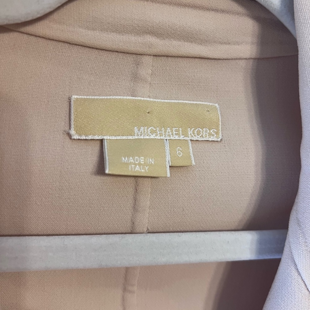 Michael Kors Single Button Tailored Blazer in Beige Size 6 - Picture 3 of 7